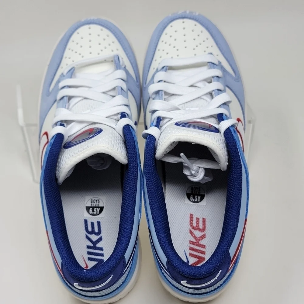 Nike Dunk Low (Gs) Sail-White-Light Armory Blue Sz 6.5Y-Womens 8 HF5742-111 New